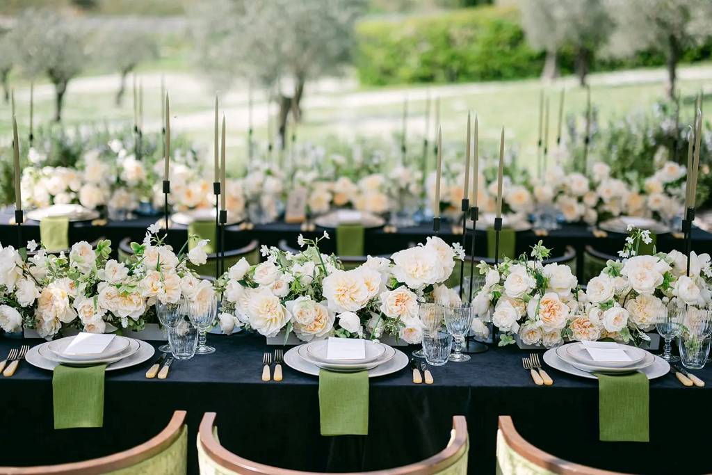 Elegant reception table setup